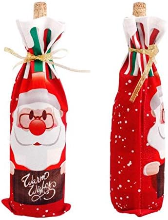 Vektenxi 3Pcs-Creative Christmas Wine Bottle Bags Christmas Decorations Christmas Wine Bags Premium Quality