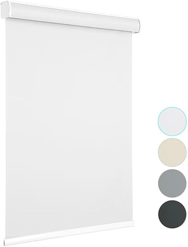 Changshade JZROL30WT72Z - Persiana enrollable opaca con cenefa de casete persianas para oscurecer la habitación sin cables persianas enrollables