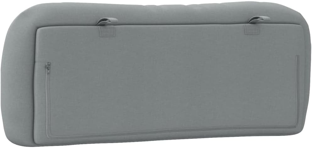 vidaXL Headboard Cushion Hvar, Upholstered Pillow Back Headboard, Decorative Hanging Headboard Pillow for Bedroom, Light Gray 39.4" Fabric