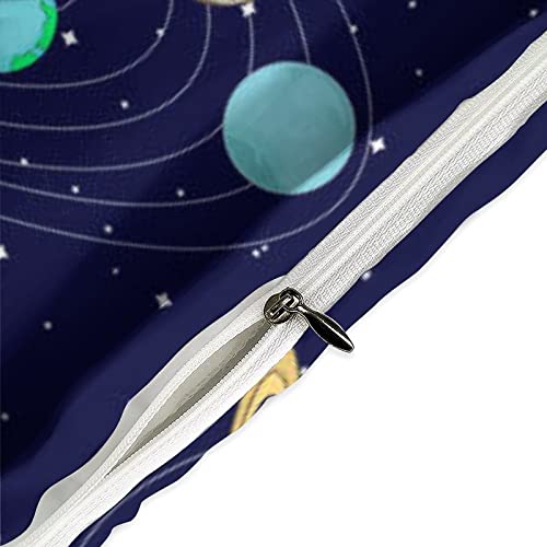 Housse de couette space imprimé microfibre literie douce 200x200