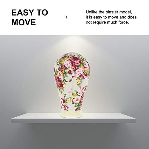 FRCOLOR Peruca da Cabeça de Cortiça Lona Bloco Óculos Chapéu de Exibição Modelo Manequim Cabeça Care