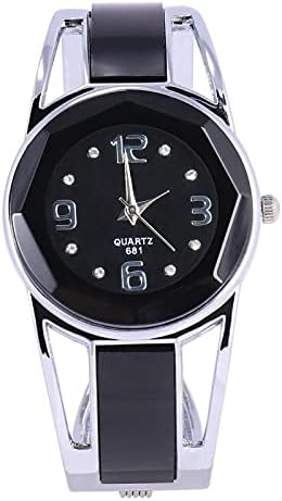 ELEOPTION Women Bangle Watch Bracelet Quartz with Rhinestone Round Dial Stainless Steel Band Wrist Ladies Watches with Womens Watch Box