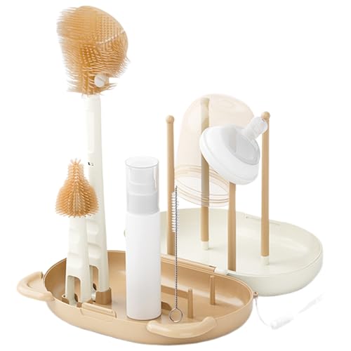 Kit de cepillo para biberones y pezones, limpiador portátil seguro y estrecho, 6.97 x 4.96 x 11.7 pulgadas, herramienta de lavado multifuncional para botellas, grietas, familias y parejas