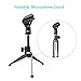 pyle Tripod Microphone Stand-Adjustable Height 4.7'' to 8.7'' Inch High with Heavy Duty Clutch Support Weight 5 Lbs. -Ideal for Recording Podcast or Desktop Application PMKSDT25, Black