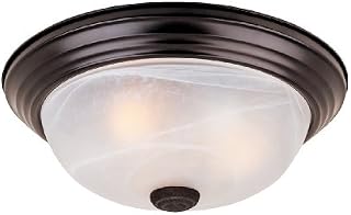 1257L-ORB-AL Flushmount Ceiling Light Oil Rubbed Bronze 3 Light 15" Fixture