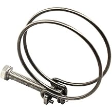6 Pieces21-25mm Double Wire Hose Clamp Pipe Tube Clamps 304 Stainless Steel Hose Clips