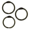 Funshowcase Book Rings Keychain Key Rings 3x3x0.2cm 3-in-Set, for Crafting Projects #1