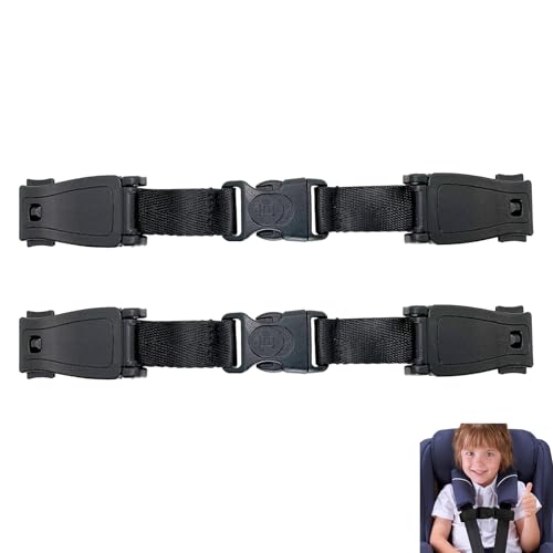 Abschnallschutz für Kindersitze mit Brustgurt Clip, 2er-Set Gurtsicherung, Verhindert Verschieben des Gurtes, Sicherheitsgurt Schnalle für Autositze, Kinderwagen, Kinderhochstühle und Fahrradsitze
