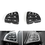 Steering Wheel Control Buttons Switch Replacement for Mercedes Benz W205 C Class W253 GLC 0999050200 (Black, 1 Pair)