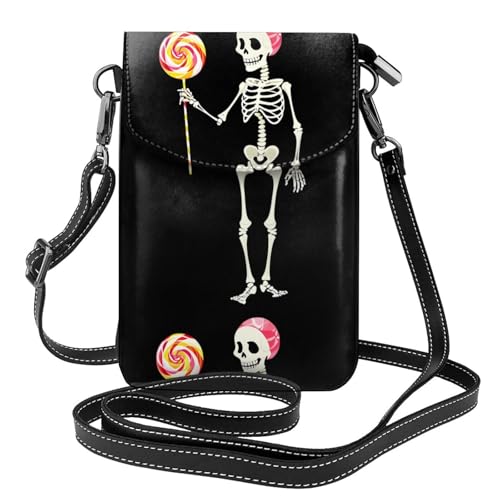Sac pour téléphone portable parfait pour la marche et le camping à motif squelette