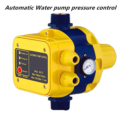 Bffdd Automatic Water Pump Pressure Switch Electric Controller W/Gauge Home Accessories (Color : Gold, Voltage : 220V) #TOP1