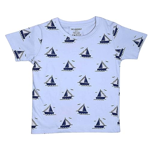 Image of Be Awara Kids Printed Half Sleeves T-shirt & Shorts Clothing Sets, 100% Cotton Soft Unisex Cord Set, Comfortable Wear for Kids With Cool Prints, Everyday Casual Wear for Boys & Girls