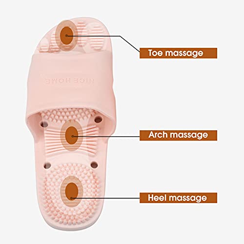 Chinelos de massagem de acupressão, chinelos antiderrapantes para casal, sandálias caseiras para pés