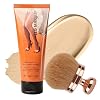 Tattoo Cover Up Makeup Waterproof, Tattoo Concealer with Body Kabuki Brush for Leg Body Make Up, Long Lasting Full Coverage Concealers for Scar Veins Dark Spots Vitiligo, 3.53 Oz Natural Radianc