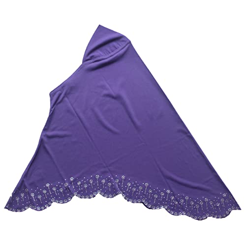 Girls Hijab with Rhinestones – Sparkly Non-Slip Amira Scarf for Kids, for Daily Prayer, School, Ramadan & Eid (Ages 4-12)