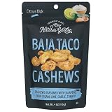 Nature's Garden Baja Taco Cashews, 4 oz (Pack of 6) - Seasoned Roasted Cashews, Spicy Mexican Snacks