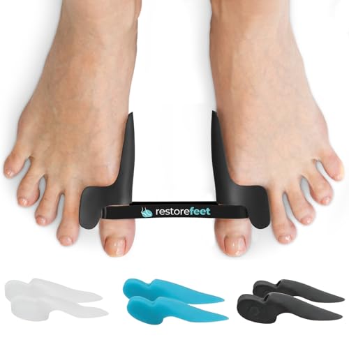 RestoreFeet Corrector de Juanetes (7 piezas) + Banda Correctora Anti-Juanetes, Corrector de Juanetes, para Hallux Valgus, Dedos Superpuestos, Corrector Dedos Pie, Corregir Juanete, 0% BPA