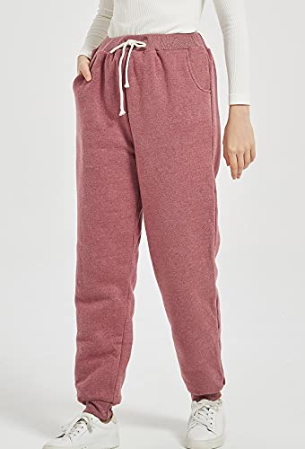 image for Flygo Women's Winter Warm Fleece Joggers Pants Sherpa Lined Sweatpants