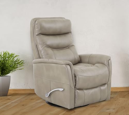 Parker Living Gemini - Linen Swivel Recliner Chair 90% Polyester 10% PU Comfortable Nursery Glider Reclining Armchair Cozy Nursing Recliner, Living Room and Bedroom