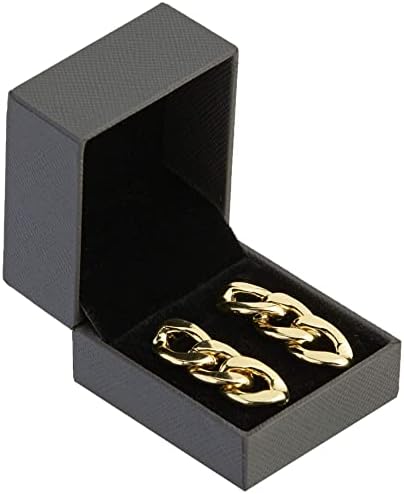 Amazon Brand HIKARO 14K Gold Plating Ins Style Chain Metal Earrings with S925 Silver Needle for Girl/Boys Gifts Valentines Birthday Anniversary Mothers Day