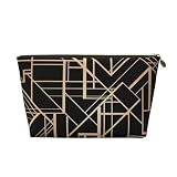 Patrón geométrico Estilo Art Deco de Dos Lados, Bolsa de Maquillaje Bolsa de cosméticos Bolsa de artículos de tocador de Viaje portátil Bolsa de artículos de tocador