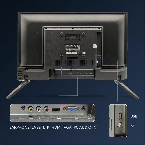 Yotfuel 24-Inch Full Hd 1080P Small Tv With Built-In Hdmi, Usb, Vga,Optical And Rf 24” Led Tv #TOP3