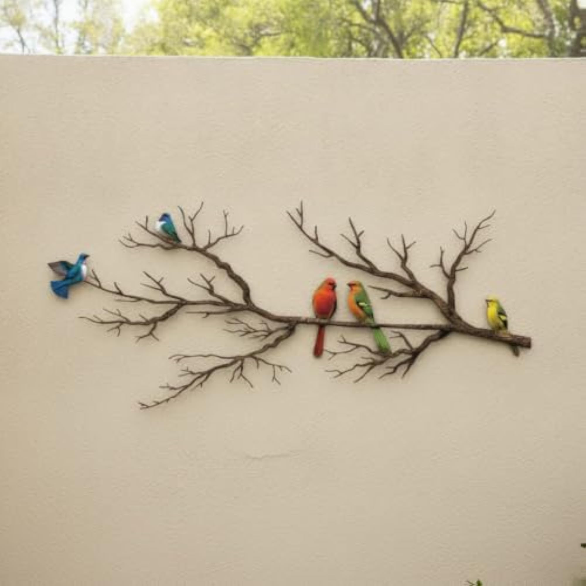 Nature-Inspired Birds on Branch Wall Decor