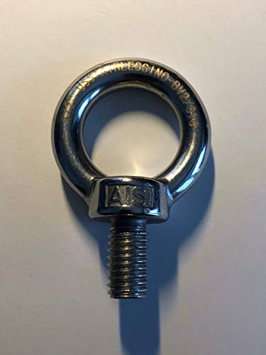Image of US STAINLESS 10 Pieces Stainless Steel 316 Lifting Eye Bolt 1 /2 inch UNC Pitch of 13 Marine Grade