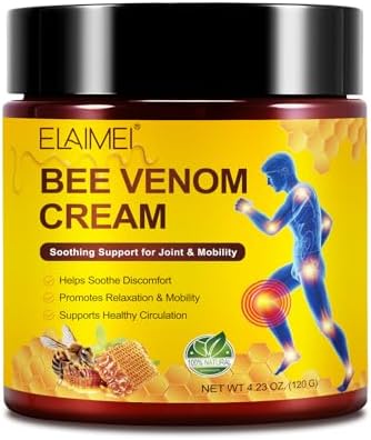 Bee Venom Body Massage Cream with Chondroitin for Back, Knees, Hands, Neck, Feet - 120g