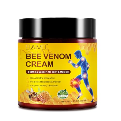Bee Venom Body Massage Cream with Chondroitin for Back Knees Hands Neck Feet - 120g
