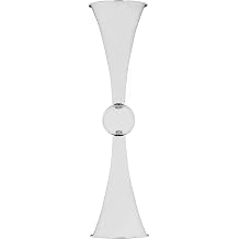 CVL 1 Pc, Metallic Reversible Riser Flower Centerpiece Vase 28" Tall - Silver for Wedding, Event, or Home Decor