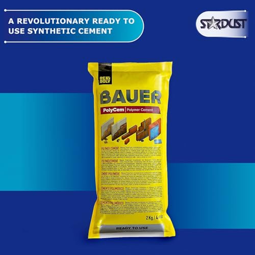 Bauer Instant Polymer Cement, Ready-to-Use Alternative to Mortar & Adhesives - Versatile for Concrete Crack Repair, Stone Tile Crack Repair & Brick Repair, Convenient, Durable & Easy to Store - 2kg - Thumbnail 2