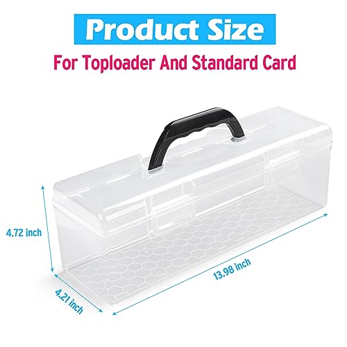 SUNEZLGO Storage Box For Toploader, Trading Card Storage Box, Card Storage Box Plastic, Playing Card Case, Large For Toploaders 200 Cards 750, Fit For Toploader and Standard Card by SUNEZLGO - Image 3