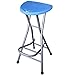 CYY 72cm Tabouret de Bar Pliants Portable avec Repose Pieds,Chaise Haute Fait de Métal et Plastique,pour Cuisine Jardin Extérieur Fête Tabouret Demi-Cercle(Bleu/Rouge)