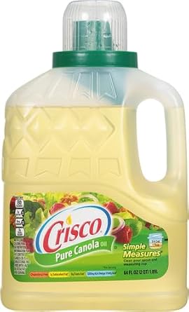 Crisco Pure Canola Oil, 64 Fluid Ounce (Pack of 2)