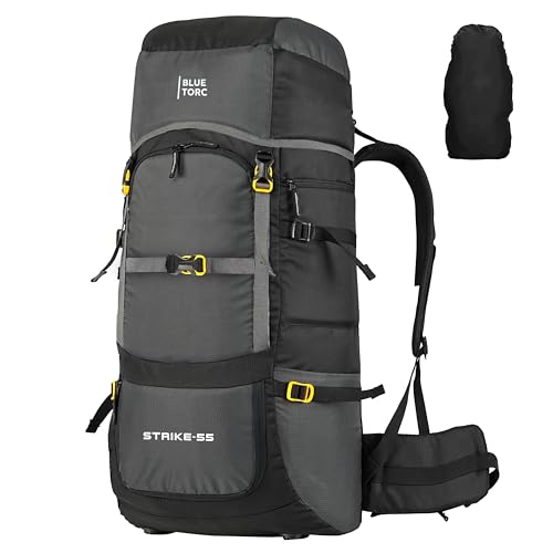 Strike 55L Travel Backpack with Rain Cover at ₹914 (72% Off) – Amazon