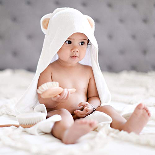 Natemia Extra Soft Baby Hooded Towel - Super Absorbent And Hypoallergenic Rayon From Bamboo Bath Towels - Sized For Infants And Toddlers - Made In Turkey #TOP2