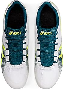 ASICS Tênis unissex Hyper MD 7 de atletismo, Branco/Amarelo seguro