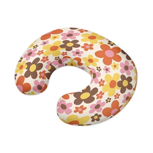 Image of Cute Flowers Pillow Cover for Infant Snug Stretchy Nursing Pillow Case for Bottle Feeding, Breathable Easy to Clean (22 inchx18 inchx6 inch)