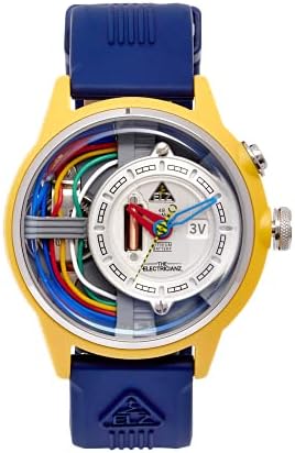 The Electricianz Cable Z Mens Designer Watch - LED Light UP DIAL, Swiss Design, Unique Electric Module - Tough Nylon Case 1.8 Inch, Cobalt Blue Rubber Strap
