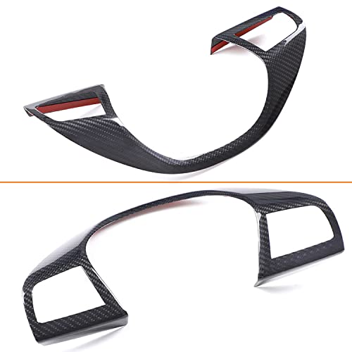 Yoctm Abs Black Carbon Fiber Look Steering Wheel Cover Trim Decorative Strip For Maserati Levante 2016 2017 2018 2019 2020 2021 Ghibli 2014 2015 2016 2017 2018 2019 2020 2021 #TOP7