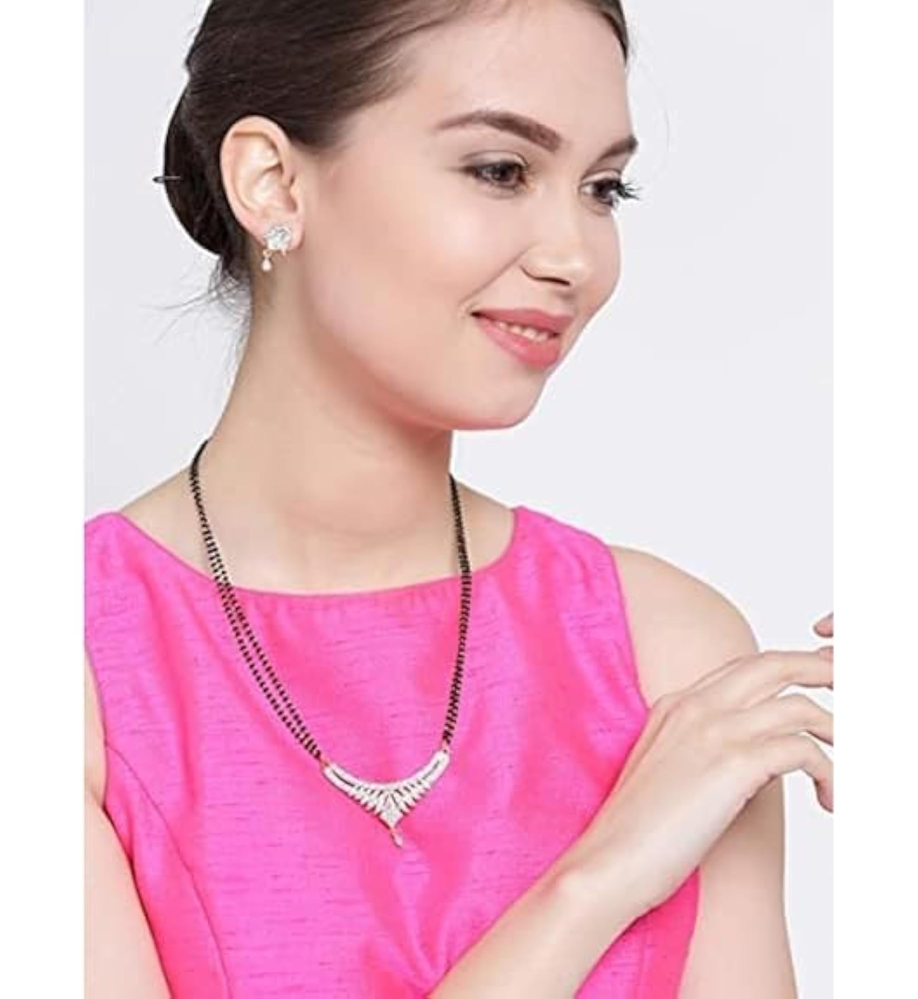 Fashionable Gold-Plated Mangalsutra Set - Pendant with Chain