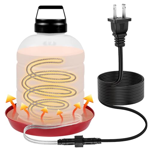Chicken Water Heater, 60W 13FT Heated Poultry Waterer Cord