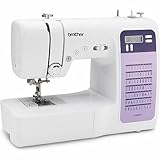 Brother FS70WTx Patchwork (70 Stiche) - Nähmaschine mit Anschiebetisch Weiß, Lila