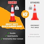 Chery Industrial 2 Pack 28 Inch Traffic Safety Cones, Orange Parking Cones - Image 6