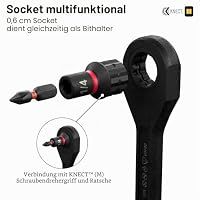 Klein Tools 65500KNECT KNECT Schlag-Steckschlüsselsatz, SAE und Metrischer Durchgangs-Steckschlüsselsatz, 90-Zahn-Ratsche, MODbox-Koffer, SAE, metrisch, Schraubendrehergriff, Bits, 39-teilig – Ansicht 8