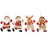 【Selección múltiple】 - Estilo navideño: 1 x Papá Noel, 1 x Muñeco de nieve, 1 x Muñeca Elk, 1 x Reno, con una variedad de elementos navideños clásicos y populares, ¡absolutamente adecuados para la próxima Navidad! El adorno está listo para colgar en su árbol de Navidad con un accesorio de suspensión.