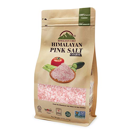 Himalayan Chef Pink Himalayan Salt - 0.5 Lb. Bag/Each Coarse Grain - For Grinders And Salt Mills (Pack Of 6) #TOP1
