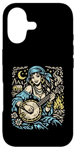 Hippie Gypsy Banjo Girl Bluegrass Festival Music �X�}�z�P�[�X iPhone 17 �p