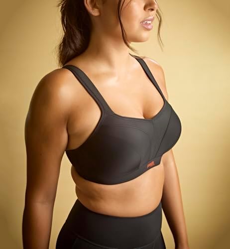 Panache Women's High Impact Underwire Sports Bra Max Support, Moisture Wicking, Heavy Duty Sports Bra for Women|Black 32DD - 1